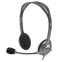 AUDIFONOS CON MICROFONO TIPO DIADEMA LOGITECH H111 COLOR GRIS ALAMBRICOS UN SOLO CONECTOR DE 3.5 MM MAC / LINUX / SMARTPHONE